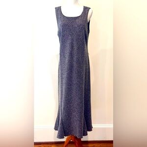 Vintage 90s Jessica Howard Maxi Purple knit mermaid dress Sz 14 sheath retro